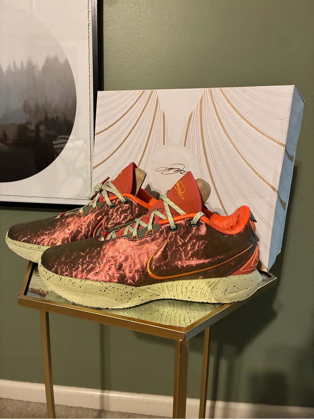 Nike Men's LeBron XXI Ember Glow/Elemental Gold Glow Braise Basketball Shoes